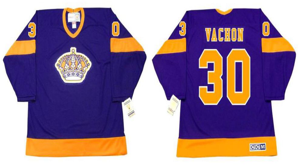 2019 Men Los Angeles Kings 30 Vachon Purple CCM NHL jerseys